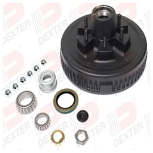Dexter Drum 5.2K axle,6-5.50 BC, studded 1/2"-20, 2.25 seal, E-Z Lube grease cap - K08-201-98