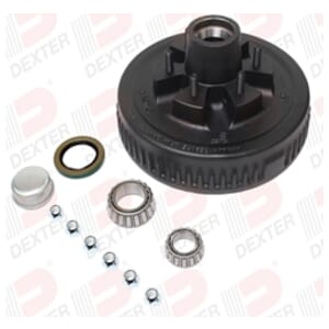 Dexter Drum 6K Axle, 6-5.50 BC, Studded 1/2"-20, 2.25 seal, standard grease cap - K08-201-9A