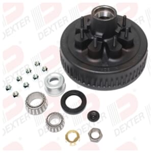 Dexter Drum 7K axle, 8-6.50 BC, Studded 1/2"-20, 2.125 seal, E-Z Lube grease cap - K08-219-96