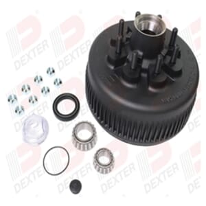 Dexter® 8,000 lbs. Oil Hub and Drum 5/8" Studs with Parts and 90 Degree Cone Nuts - K08-285-90
