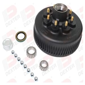 Dexter® 8,000 lbs. Grease Hub and Drum 9/16" Studs with Parts and 60 Degree Cone Nuts - K08-285-94