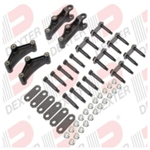 Dexter® Shackle Kit for Triple Trailer Axle with Double Eye Springs with 33" Spacing - K71-402-00