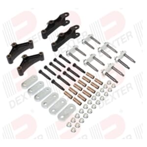 Dexter® Shackle Kit for Triple Trailer Axle with Double Eye Springs with 33" Spacing includes Wet Bolts, Bronze Bushings & Heavy-Duty Shackles - K71-360-00