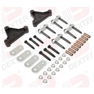 Dexter® Shackle Kit for Tandem Trailer Axle with Double Eye Springs with 4" High Equalizers includes Wet Bolts, Bronze Bushings & Heavy-Duty Shackles - K71-448-00