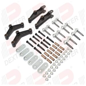 Dexter® Shackle Kit for Triple Trailer Axle with Double Eye Springs with 35" Spacing includes Wet Bolts, Bronze Bushings & Heavy-Duty Shackles - K71-453-00