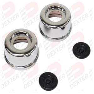 Fits Dexter 12" x 2" hub, 8 bolt, 2.72 OD, chrome - K71-319-00