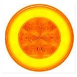 Optronics 4" Round GloLight Parking/Rear Turn Signal Light Amber - STL101ABK