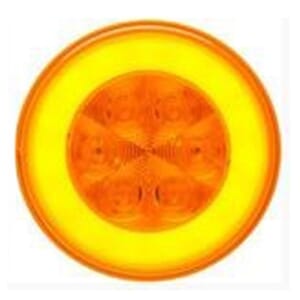 Optronics 4" Round GloLight Parking/Rear Turn Signal Light Amber - STL101ABK