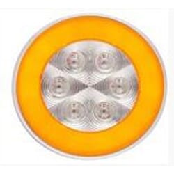 Optronics 4" Round GloLight Clear Turn Light Amber - STL101ACBK
