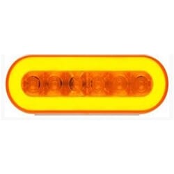 Optronics 6" Oval Golight Parking/Turn Signal Amber - STL111ABK
