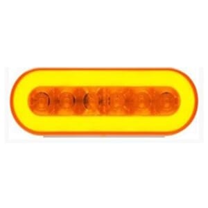 Optronics 6" Oval Golight Parking/Turn Signal Amber - STL111ABK