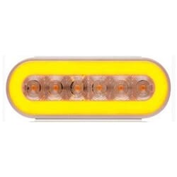 Optronics 6" Clear Oval GloLight Parking/Turn Signal Amber - STL111ACBK