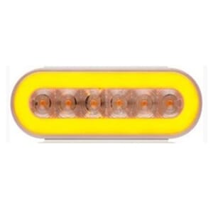 Optronics 6" Clear Oval GloLight Parking/Turn Signal Amber - STL111ACBK