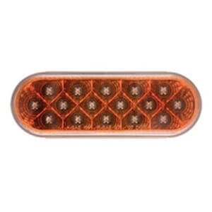 Optronics Miro-Flex 6” Clear Oval Sealed LED Parking/Turn Signal Light (Amber) - STL22CCABK