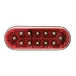 Optronics Miro-Flex 6” Clear Oval Sealed LED Stop/Turn/Taillight Red - STL22RCBK