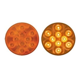 Optronics 4” Round Sealed Yellow LED Parking/Turn Signal (10 diodes) - STL43ABK