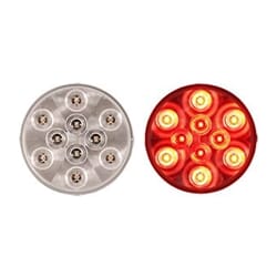 Optronics 4” Round Sealed Clear LED Stop/Turn/Taillight (10 diodes) - STL53RCBK