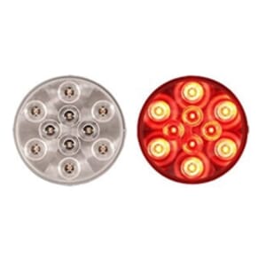 Optronics 4” Round Sealed Clear LED Stop/Turn/Taillight (10 diodes) - STL53RCBK