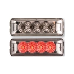 Optronics Clear Lens Red Miro-Flex™ Thin Line Sealed LED Marker/Clearance Light  - MCL63CRBK
