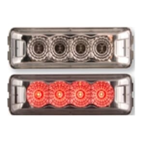 Optronics Clear Lens Red Miro-Flex™ Thin Line Sealed LED Marker/Clearance Light - MCL63CRBK