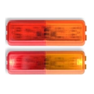 Optronics Red/Amber Thin Line Sealed LED Fender Light (2 Diodes) - MCL61ARBK