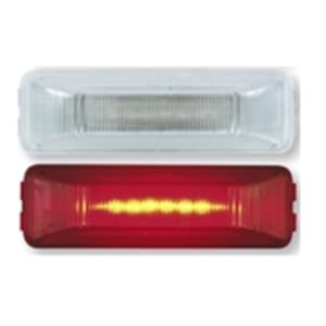 Optronics Clear Lens Red Thin Line Sealed LED Marker/Clearance Light - MCL65CRBK