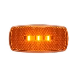 Optronics Amber Surface Mount LED Marker/Clearance Lights with Reflex w/Black Base  - MCL32ABB