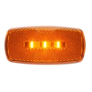 Optronics Amber Surface Mount LED Marker/Clearance Lights with Reflex w/Black Base - MCL32ABB