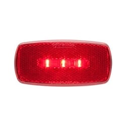 Optronics Red Surface Mount LED Marker/Clearance Lights with Reflex w/Black Base - MCL32RBB