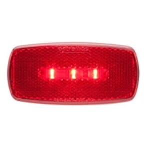Optronics Red Surface Mount LED Marker/Clearance Lights with Reflex w/Black Base - MCL32RBB
