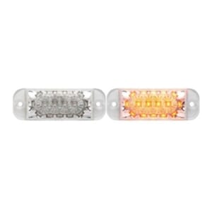 Optronics Clear Lens Amber LED Intermediate Side Marker Light with Supplemental Mid-Ship Turn - MCL48CAB