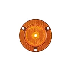 Optronics 2" Amber Round Sealed 7-LED Flange Mount Marker/Clearance Light with Reflex - MCL52AHXB