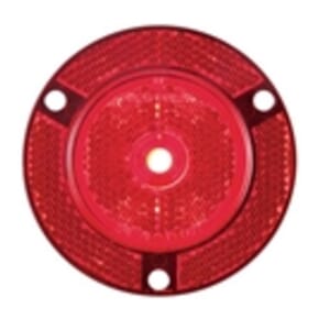 Optronics 2" Red Round Sealed 7-LED Flange Mount Marker/Clearance Light with Reflex - MCL52RHXB