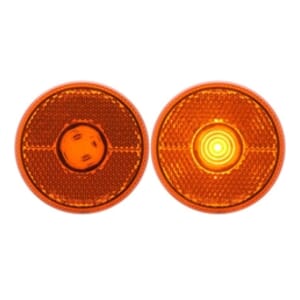 Optronics Amber LED 2.5" Round Marker/Clearance Light with Reflex - MCL0039ABB