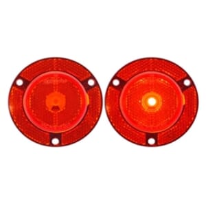 Optronics 2" Red Round Marker/Clearance Light With Locking Clip - MCL001RXB