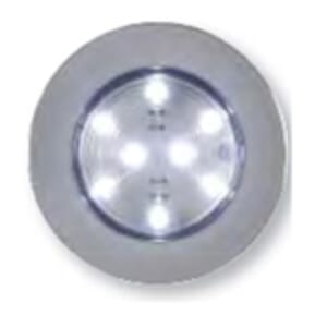 Optronics 8-LED recess mount accent light, chrome trim ring - LM835CB