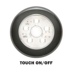 Optronics Touch switch 6-LED utility light, metallic black trim ring - UCL60CSBB