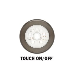 Optronics Touch switch 6-LED utility light with warm white LEDs, brushed nickel trim ring - UCL60CSWNB