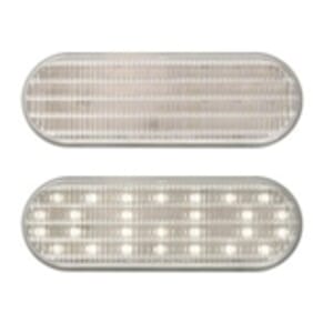 Optronics 6 Inch Oval 27-LED clear back-up light, recess mount, standard 2-pin connection, 12V - BUL22CBK