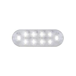 Optronics 6 Inch Oval Clear back-up light, recess mount, standard 2-pin connection, 12V - BUL10CBK