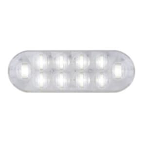 Optronics 6 Inch Oval Clear back-up light, recess mount, standard 2-pin connection, 12V - BUL10CBK