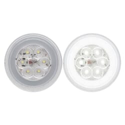 Optronics GloLight 4 Inch Round Clear back-up light, recess mount, standard 2-pin connection - BUL101CBK