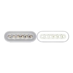 Optronics  GloLight 6 Inch Oval Clear back-up light, recess mount, standard 2-pin connection, 12V - BUL111CBK