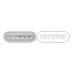 Optronics GloLight 6 Inch Oval Clear back-up light, recess mount, standard 2-pin connection, 12V - BUL111CBK