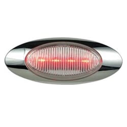 Optronics Clear Lens Millennium Series 6.5” Sealed LED Marker/Clearance Light Red - 00212378BK