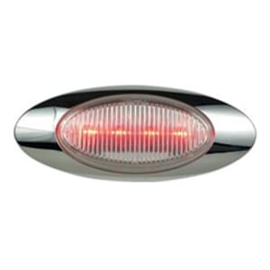 Optronics Clear Lens Millennium Series 6.5” Sealed LED Marker/Clearance Light Red - 00212378BK