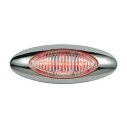 Optronics Clear Lens Millennium Series 4” Sealed LED Marker/Clearance Light Red - 00212703BK