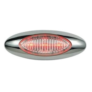 Optronics Clear Lens Millennium Series 4” Sealed LED Marker/Clearance Light Red - 00212703BK