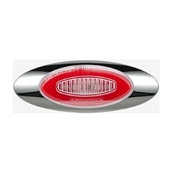 Optronics Clear Lens GloLight Millennium Series 4” Sealed LED Marker/Clearance Light Red  - 11212703BK