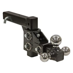 Buyers Products Adjustable Tri-Ball Hitch Solid Shank With Chrome Balls - 1802225